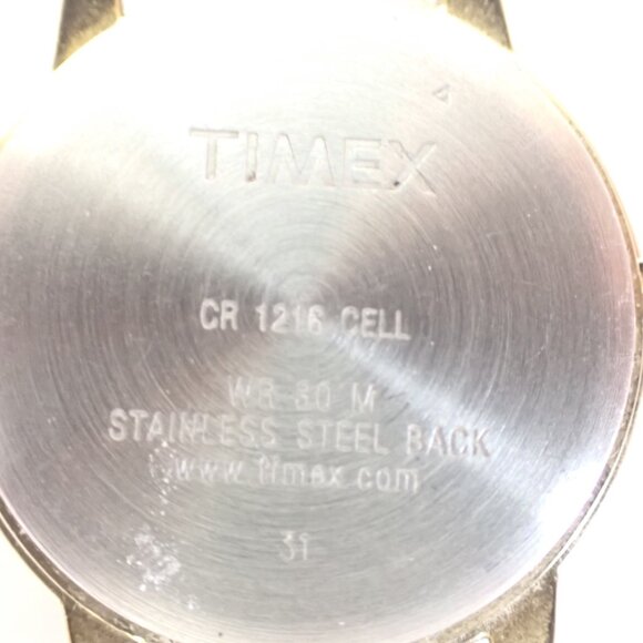 TIMEX INDIGLO CR2016CELL Gold Leather Unisex Wristwatch - Picture 2 of 7